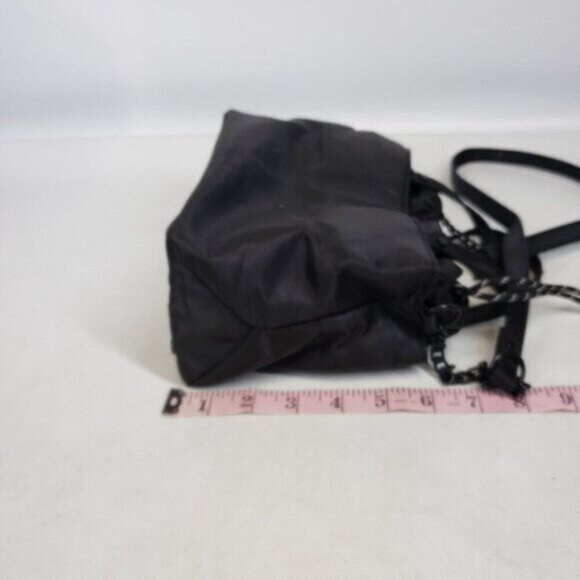 Zara Black Nylon Drawstring  Lunch Bag Crossbody Double Handles Back to School - Picture 10 of 13